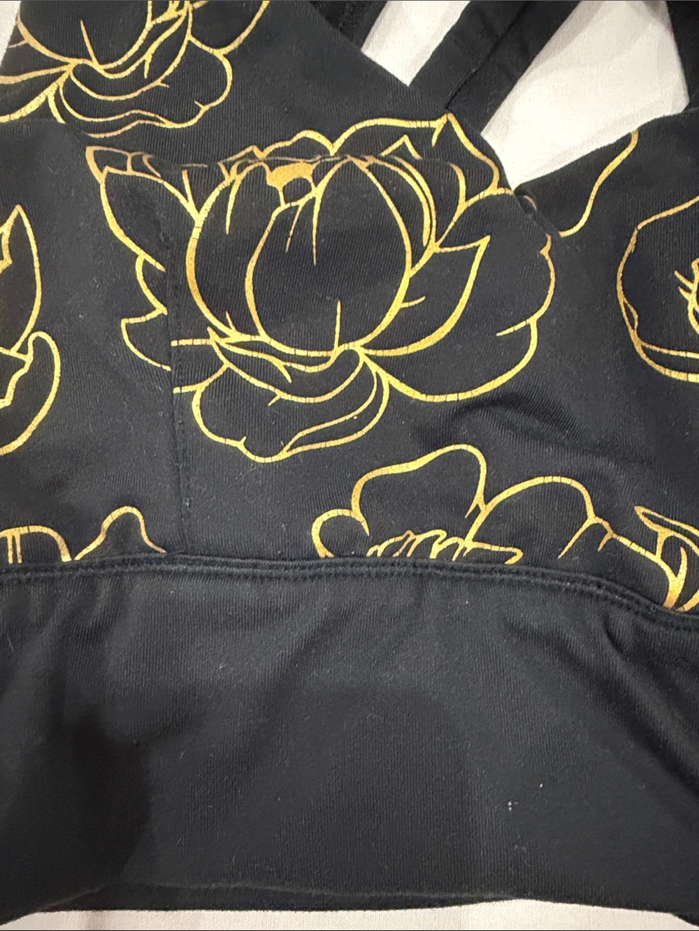Born Primitive Black & Gold Floral Sports Bra Size: Small - Picture 8 of 8